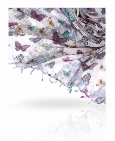 Палантин Женский W-VINTBUTTERFLY/WH